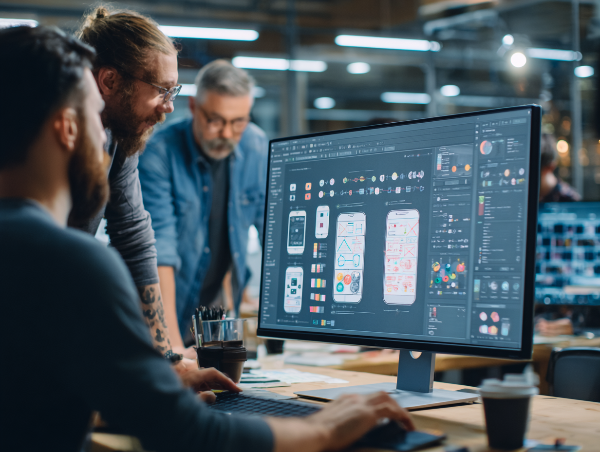 UI kit components for mobile app design systems